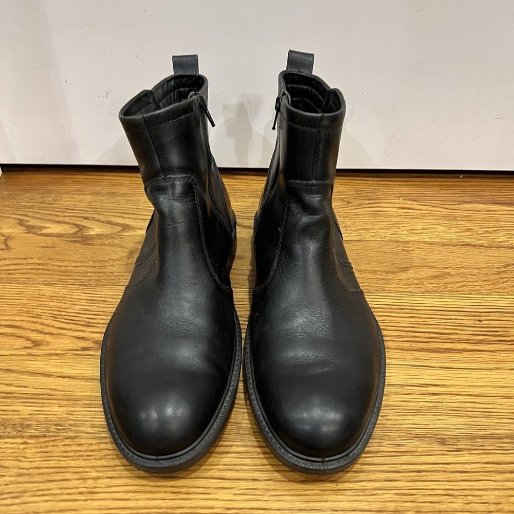 Ecco‎ Black Gore Tex Atlanta Plain Leather Boot sz 45 or US 11